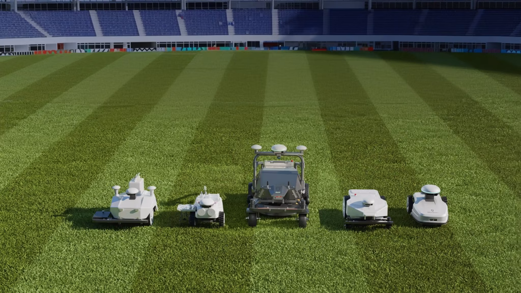 FJ Dynamics range of professional robotic mowers for sports pitches