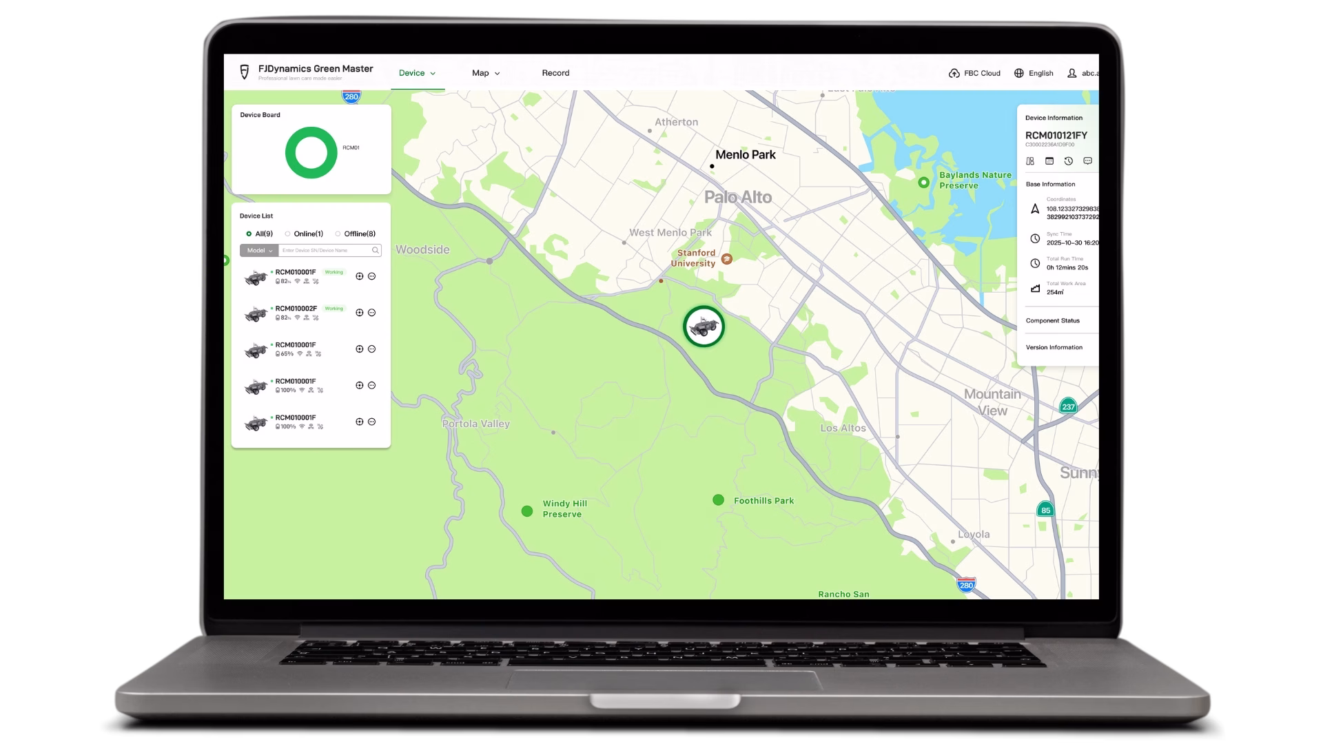 Greenmaster software on PC Laptop