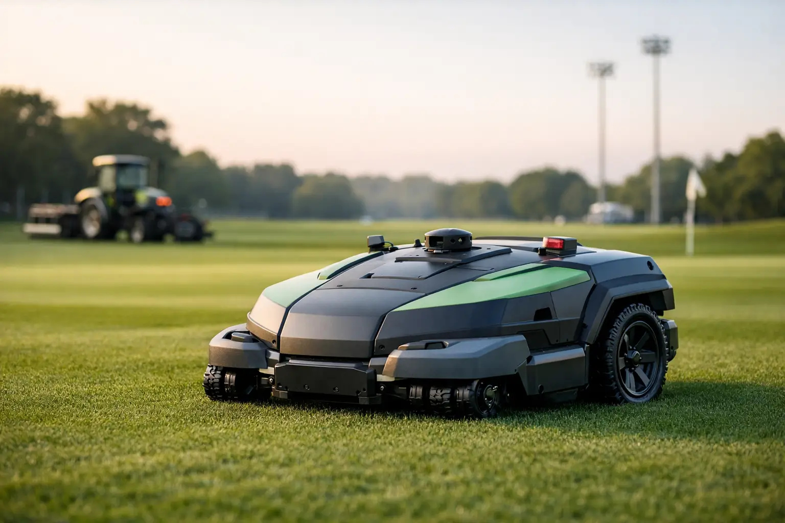 RM21 robotic mower review for pro turf